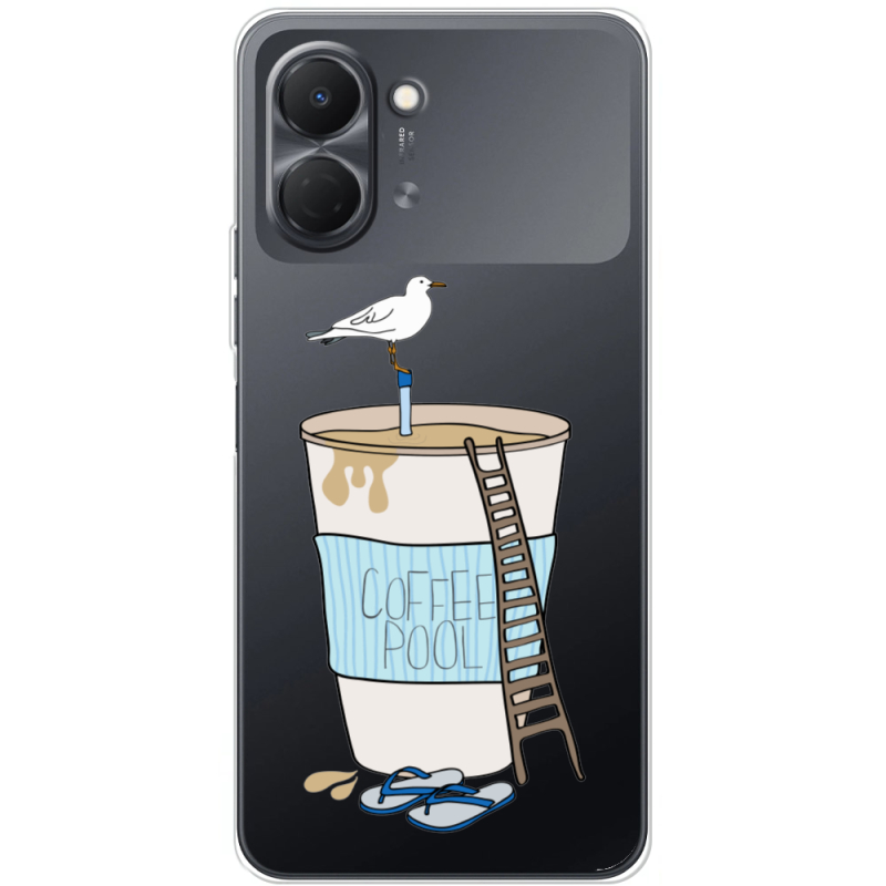 Прозорий чохол BoxFace Tecno Spark Go 3 Segull in Cofee Pool