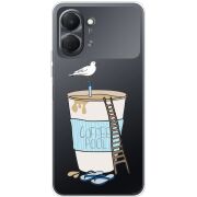 Прозорий чохол BoxFace Tecno Spark Go 3 Segull in Cofee Pool