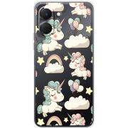 Прозорий чохол BoxFace Tecno Spark Go 3 Unicorns