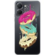 Прозорий чохол BoxFace Tecno Spark Go 3 Donuts