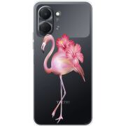Прозорий чохол BoxFace Tecno Spark Go 3 Floral Flamingo