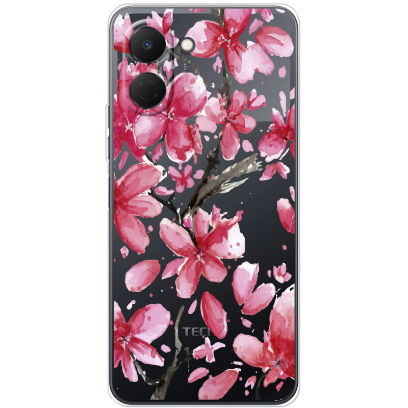 Прозорий чохол BoxFace Tecno Spark Go 3 Pink Magnolia