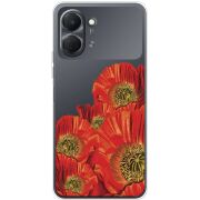 Прозорий чохол BoxFace Tecno Spark Go 3 Red Poppies