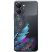 Прозорий чохол BoxFace Tecno Spark Go 3 Feathers
