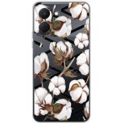 Прозорий чохол BoxFace Tecno Spark Go 3 Cotton flowers