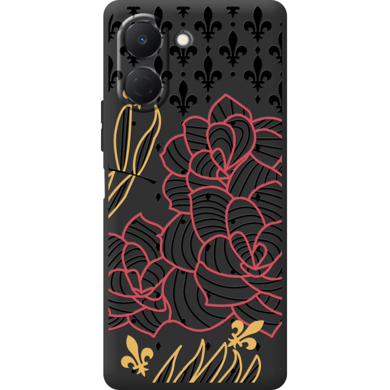Чорний чохол BoxFace Tecno Spark Go 3 FranceFlowers