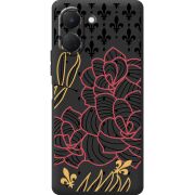 Чорний чохол BoxFace Tecno Spark Go 3 FranceFlowers