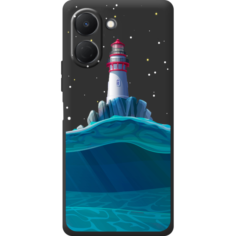 Чорний чохол BoxFace Tecno Spark Go 3 Lighthouse