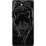 Чорний чохол BoxFace Tecno Spark Go 3 Wolf