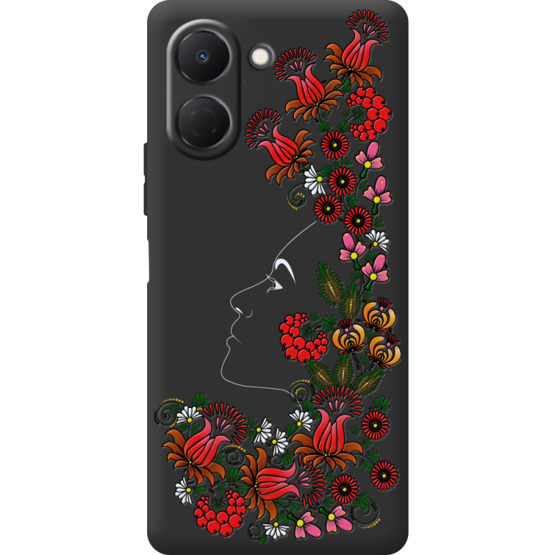 Чорний чохол BoxFace Tecno Spark Go 3 3D Ukrainian Muse