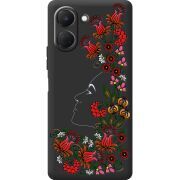 Чорний чохол BoxFace Tecno Spark Go 3 3D Ukrainian Muse