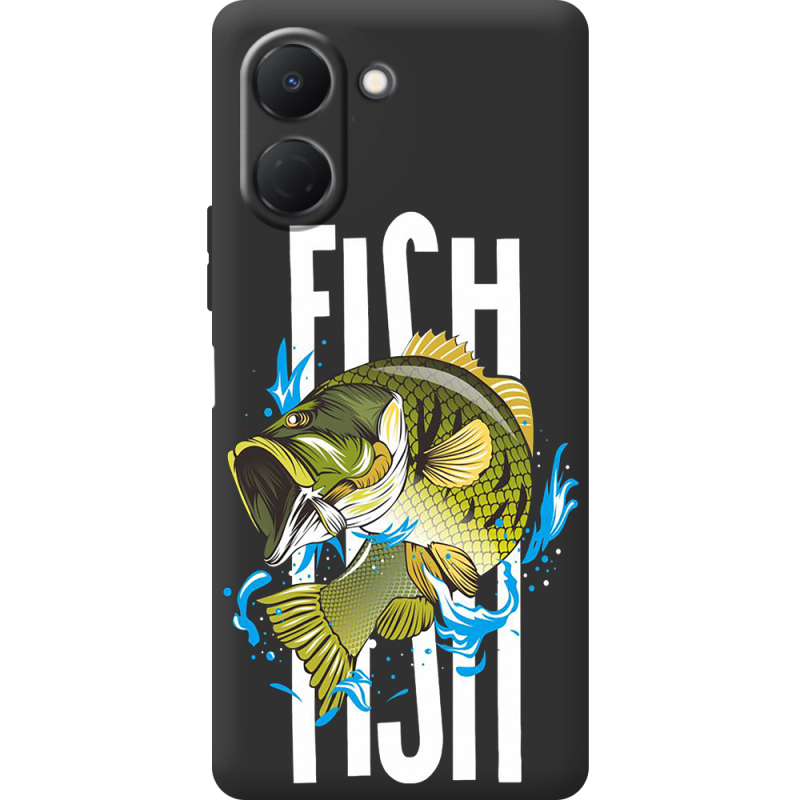 Чорний чохол BoxFace Tecno Spark Go 3 Fish