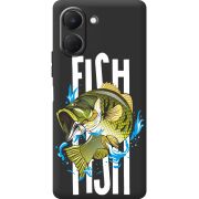 Чорний чохол BoxFace Tecno Spark Go 3 Fish
