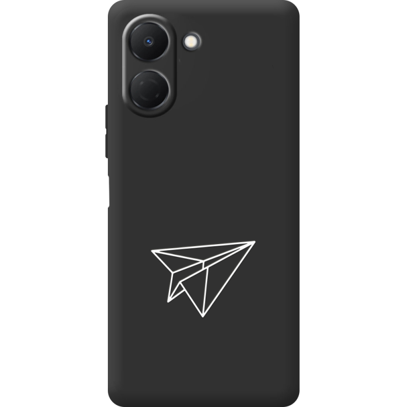 Чорний чохол BoxFace Tecno Spark Go 3 Paper Plane