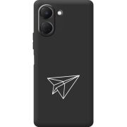 Чорний чохол BoxFace Tecno Spark Go 3 Paper Plane