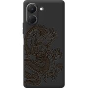 Чорний чохол BoxFace Tecno Spark Go 3 Chinese Dragon