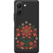 Чорний чохол BoxFace Tecno Spark Go 3 Ukrainian Ornament
