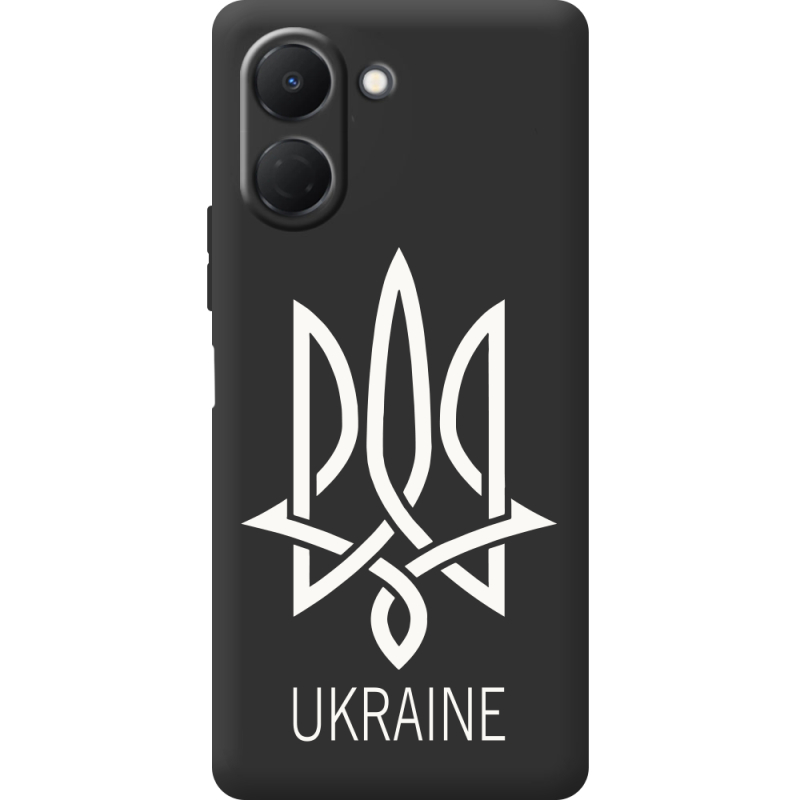 Чорний чохол BoxFace Tecno Spark Go 3 Тризуб монограмма ukraine