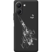 Чорний чохол BoxFace Tecno Spark Go 3 Військовий літак