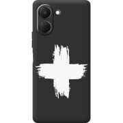 Чорний чохол BoxFace Tecno Spark Go 3 Білий хрест ЗСУ