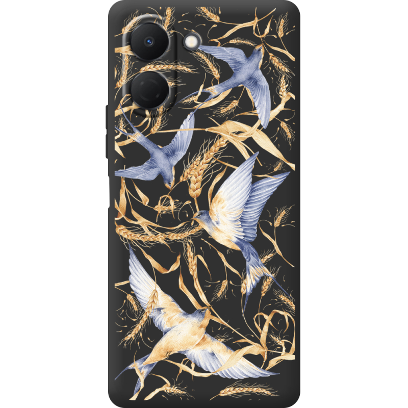 Чорний чохол BoxFace Tecno Spark Go 3 Ластівки