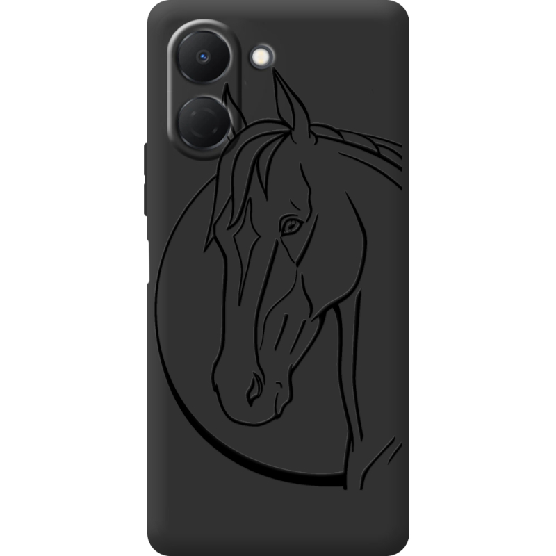 Чорний чохол BoxFace Tecno Spark Go 3 Horse