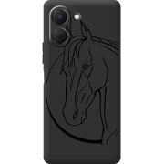 Чорний чохол BoxFace Tecno Spark Go 3 Horse