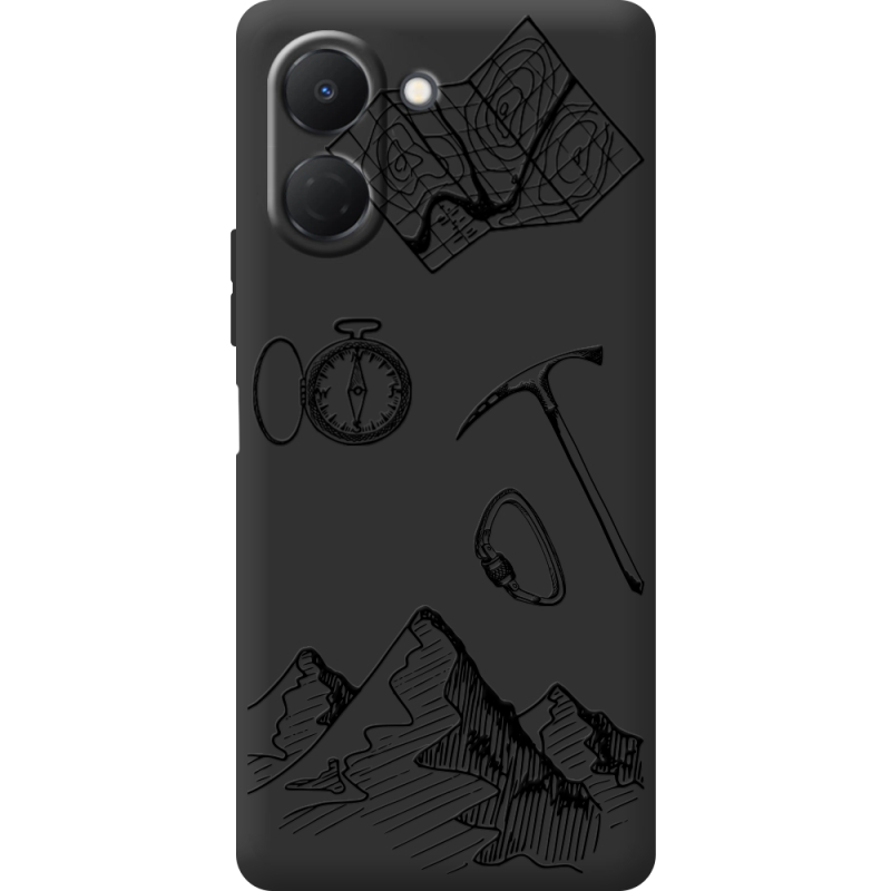 Чорний чохол BoxFace Tecno Spark Go 3 Mountains