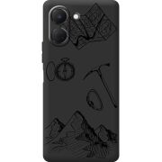 Чорний чохол BoxFace Tecno Spark Go 3 Mountains