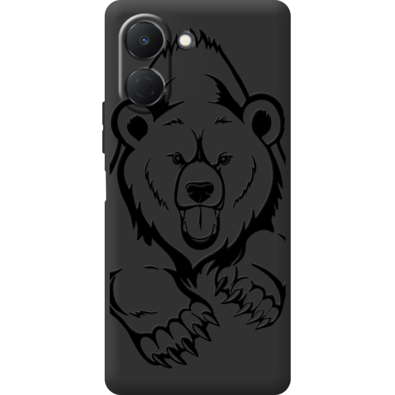 Чорний чохол BoxFace Tecno Spark Go 3 Grizzly Bear