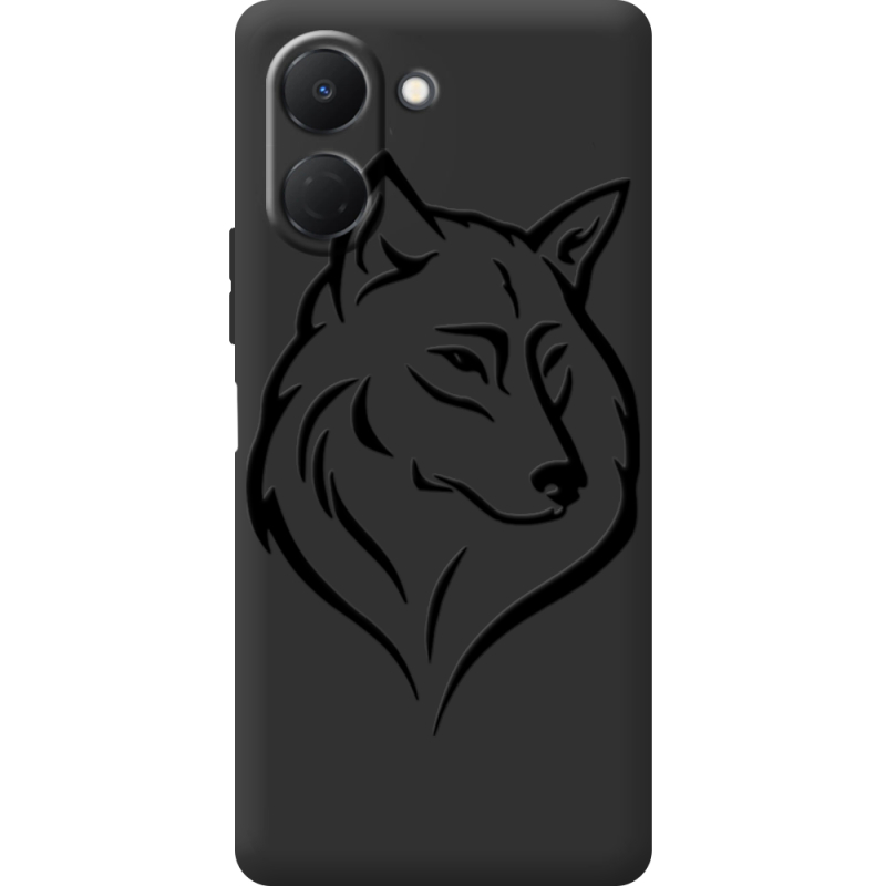 Чорний чохол BoxFace Tecno Spark Go 3 Wolf