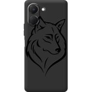 Чорний чохол BoxFace Tecno Spark Go 3 Wolf