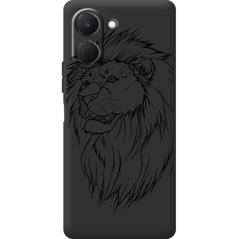 Чорний чохол BoxFace Tecno Spark Go 3 Lion