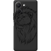 Чорний чохол BoxFace Tecno Spark Go 3 Lion