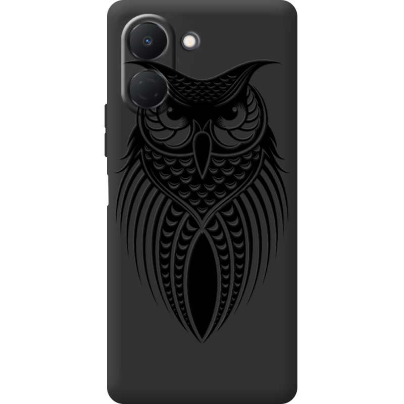 Чорний чохол BoxFace Tecno Spark Go 3 Owl