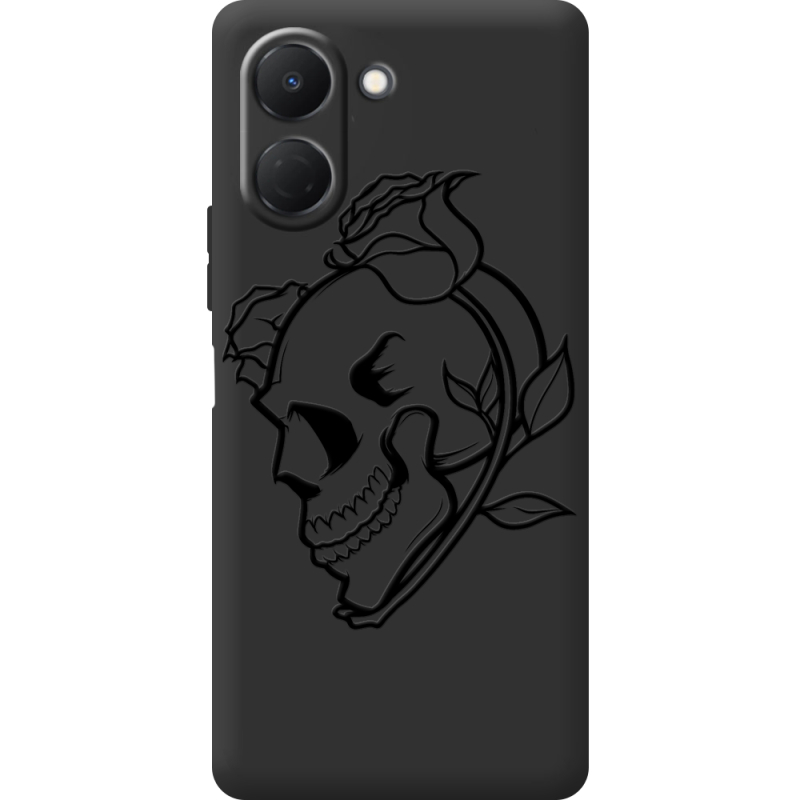 Чорний чохол BoxFace Tecno Spark Go 3 Skull and Roses