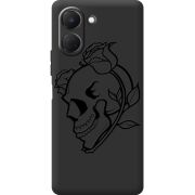 Чорний чохол BoxFace Tecno Spark Go 3 Skull and Roses