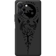 Чорний чохол BoxFace Tecno Spark Go 3 Hugin and Munin