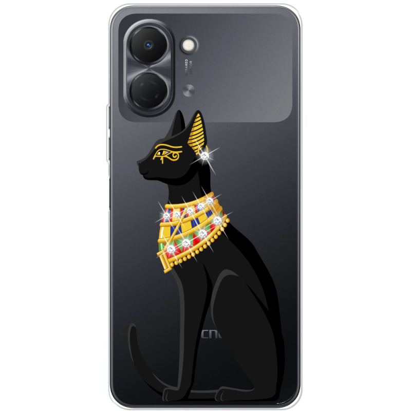Чохол зі стразами Tecno Spark Go 3 Egipet Cat