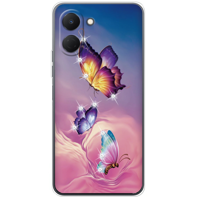 Чохол зі стразами Tecno Spark Go 3 Butterflies