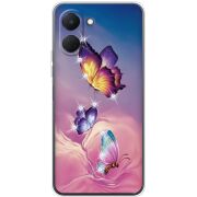 Чохол зі стразами Tecno Spark Go 3 Butterflies