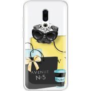 Прозрачный чехол Uprint Meizu 16 Plus Fashion Pug