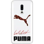 Прозрачный чехол Uprint Meizu 16 Plus Wild Cat