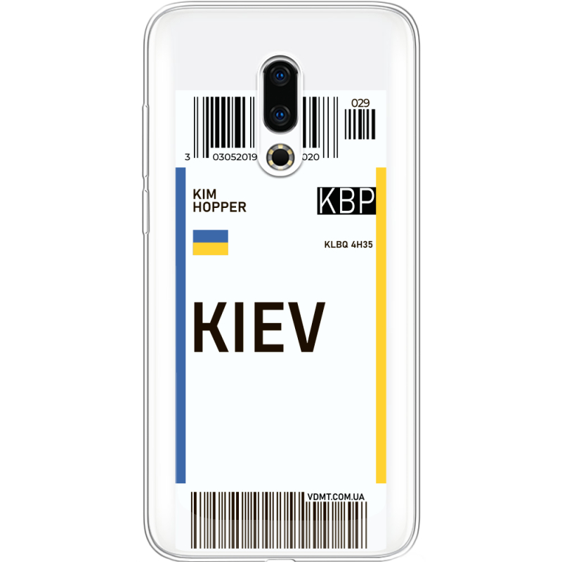 Прозрачный чехол Uprint Meizu 16 Plus Ticket Kiev