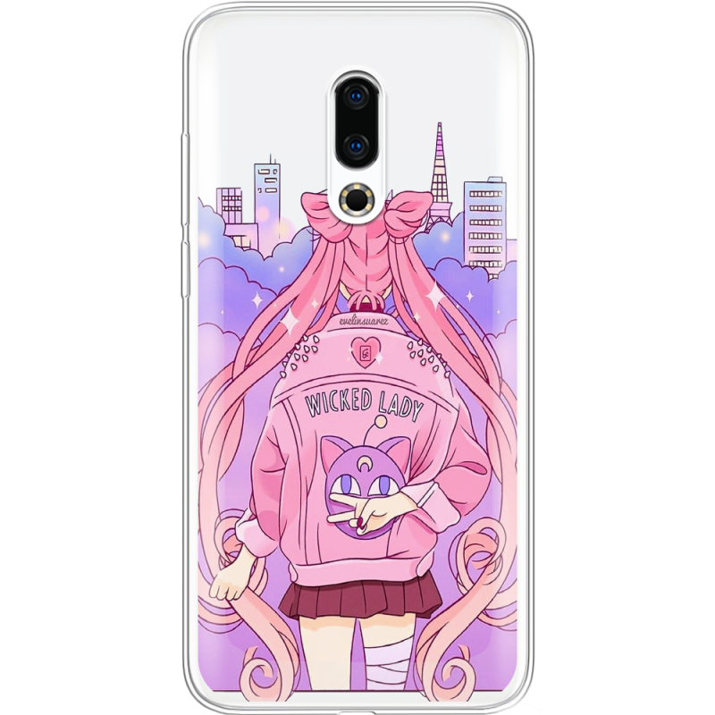 Прозрачный чехол Uprint Meizu 16 Plus Wiked Lady
