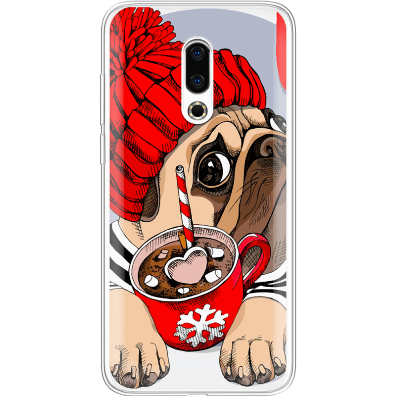 Прозрачный чехол Uprint Meizu 16 Plus Winter Puggy