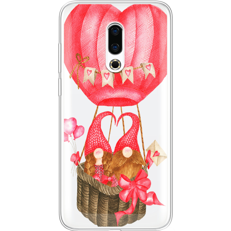 Прозрачный чехол Uprint Meizu 16 Plus Valentine Dwarfs