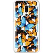 Прозрачный чехол Uprint Meizu 16 Plus Butterfly Morpho