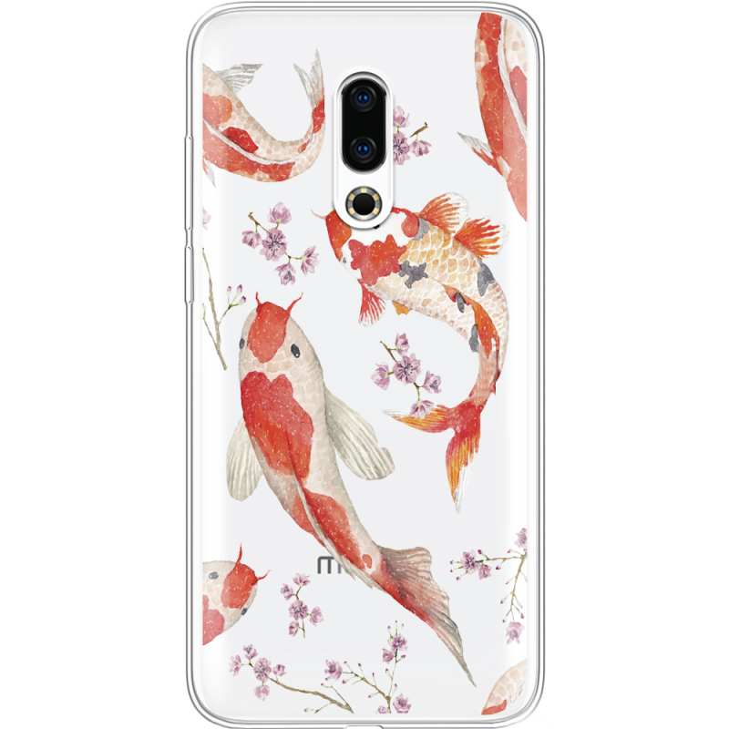 Прозрачный чехол Uprint Meizu 16 Plus Japanese Koi Fish