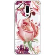 Прозрачный чехол Uprint Meizu 16 Plus Rose